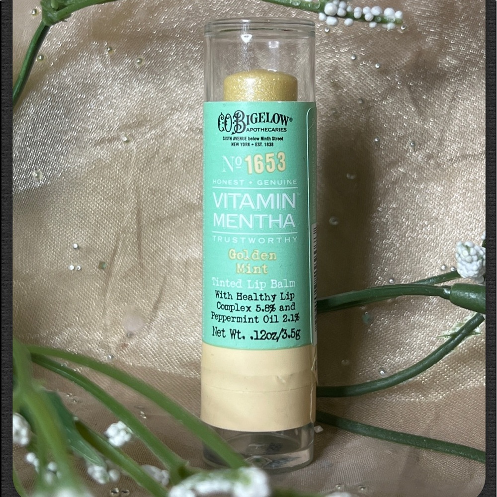 C.O.  Bigelow #1653 Golden Mint Tinted Lip Balm New